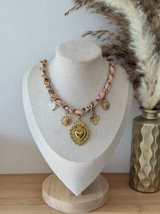 Collier Aura rose