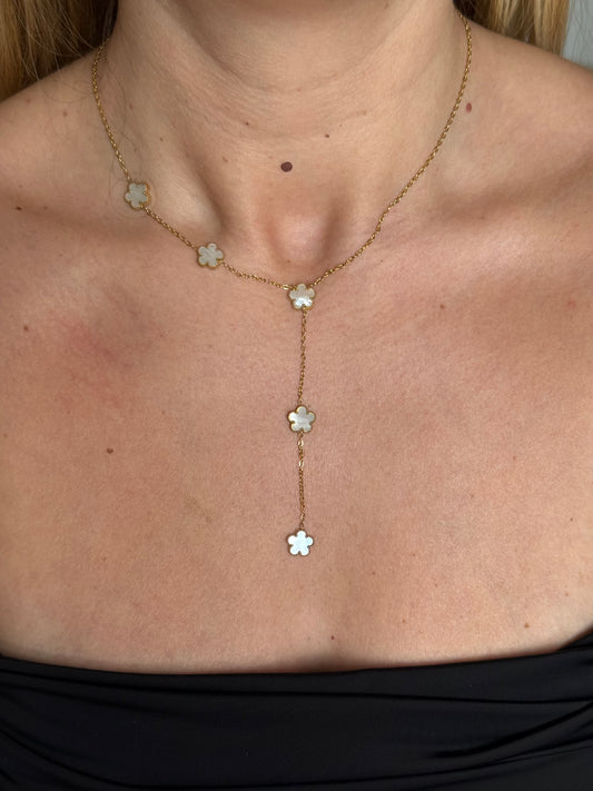 Collier Iris blanc nacré