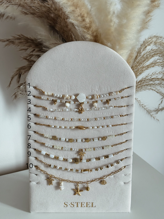 Colliers Esprit Mer et Perles nacrées