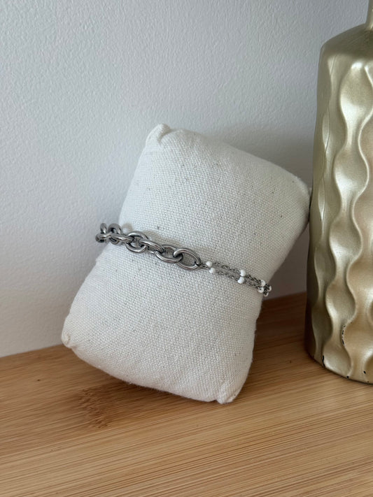 Bracelet double chaîne – fait main