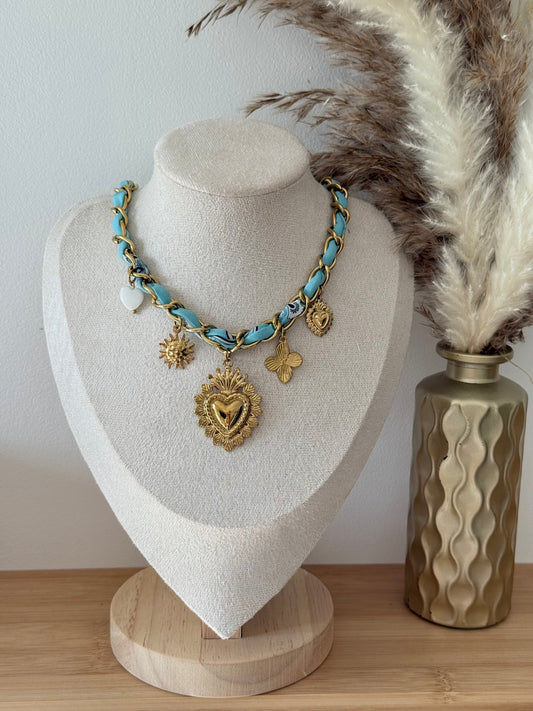 Collier Aura bleu