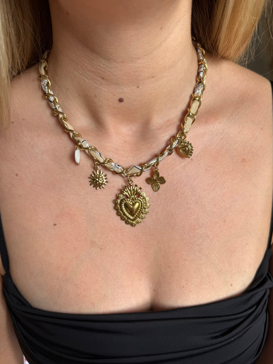Collier AURA Beige
