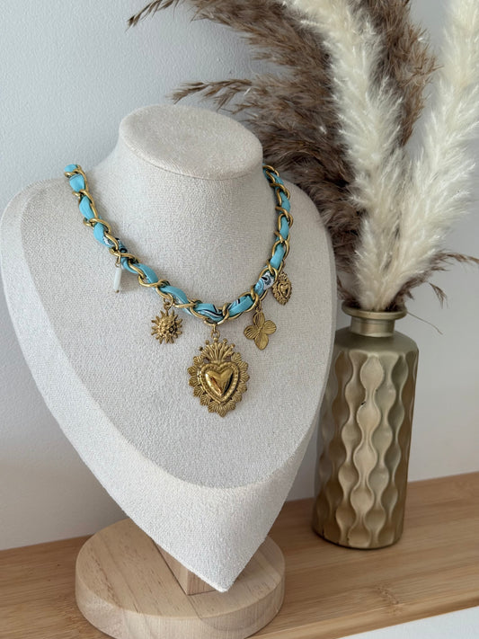 Collier Aura bleu
