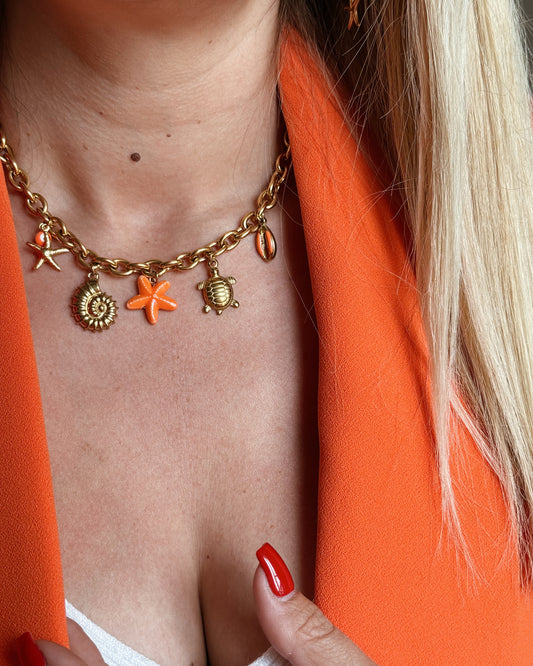 Collier Mer orange